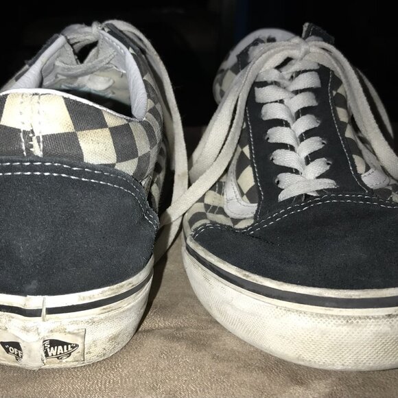 VANS Old Skool Checkerboard Lace Up Skate Shoes - Picture 5 of 9